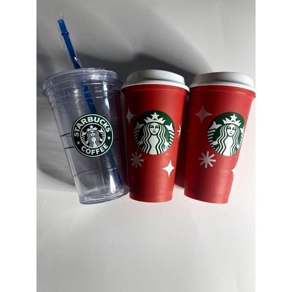 STARBUCKS CUPS (LOT OF 3) ONE BRAND NEW AND SEALED - Picture 1 of 3